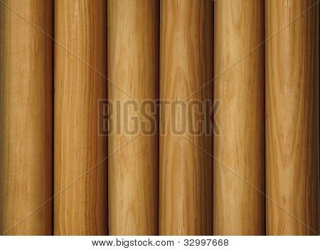 Houten palen als achtergrond