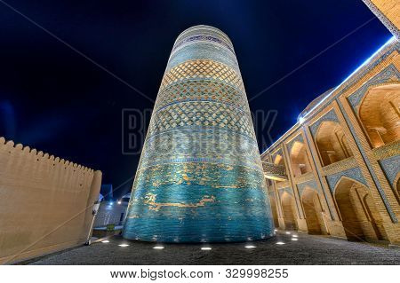 Kalta Minor Minaret And The Historic Architecture Of Itchan Kala, Walled Inner Town Of The City Of K