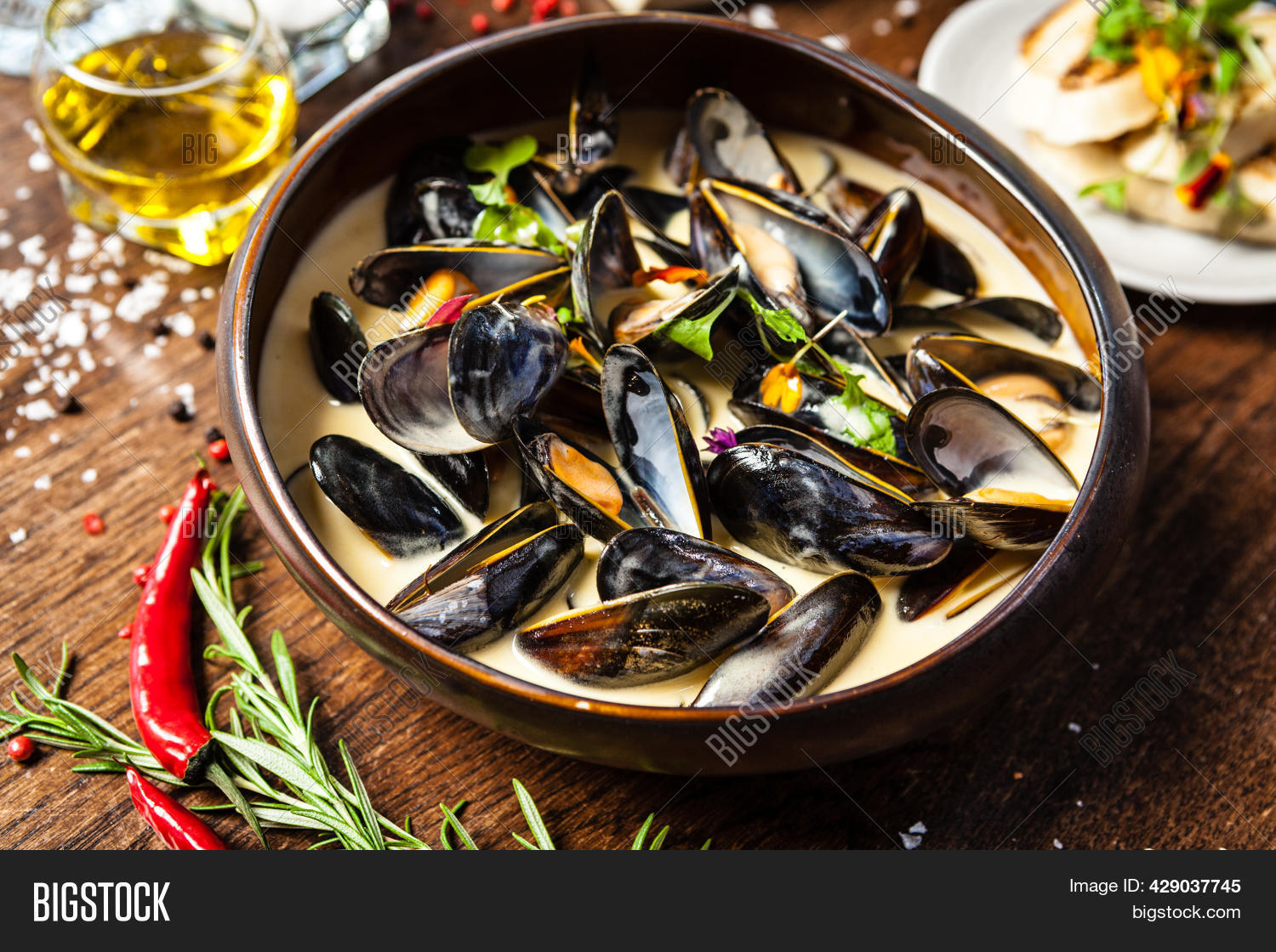 Blue Mussels Cream Image & Photo (Free Trial) Bigstock