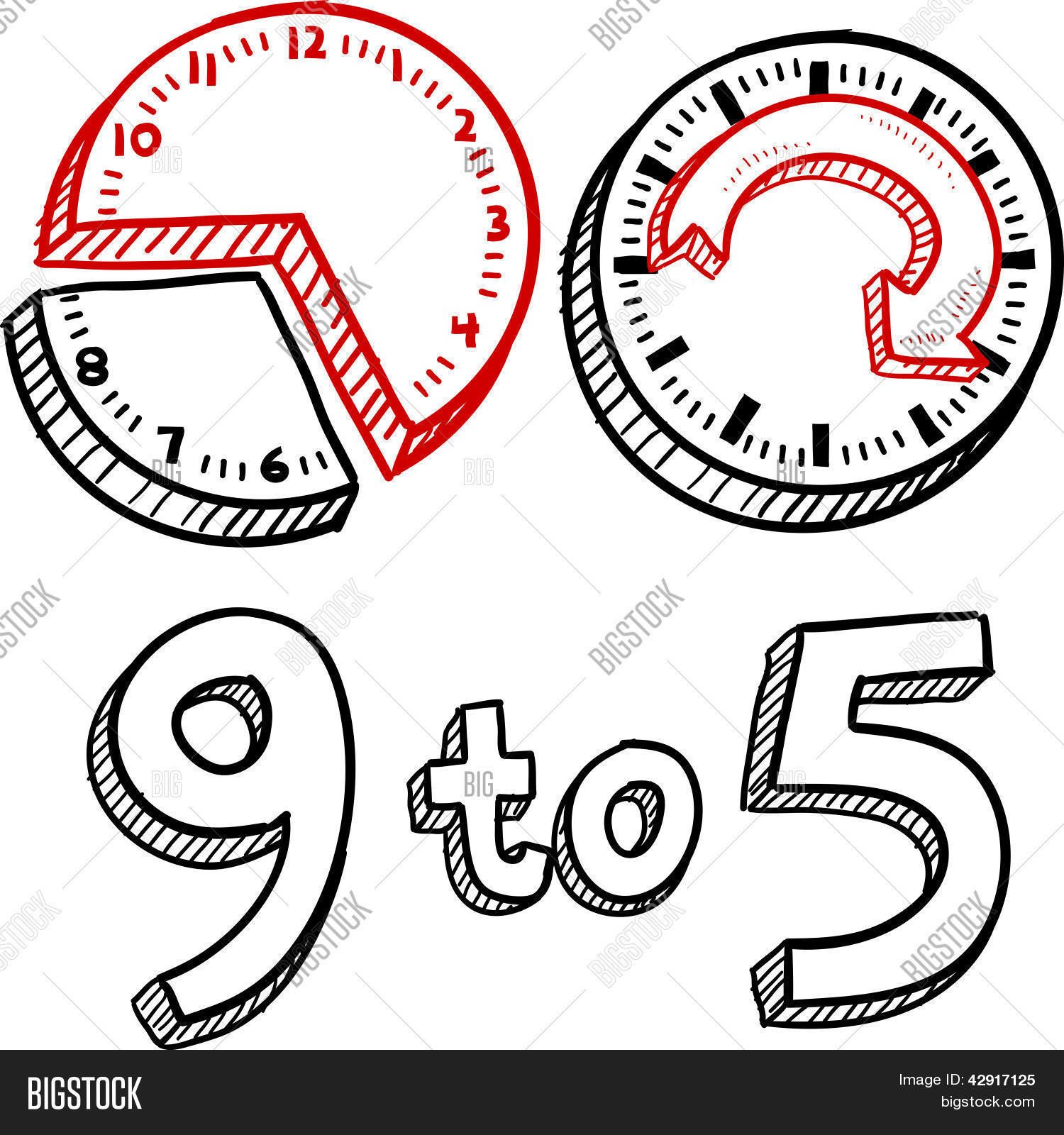 9 5 Working Hours Vector Photo Free Trial Bigstock