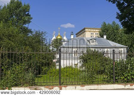 Moscow, Russia - July 18, 2021: View Of The House-museum Of A.n.ostrovsky From The Golikovsky Lane. 