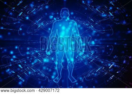 Human Body Medical Experiment, Technology Science, Medical And Health Care Background, Human Power R