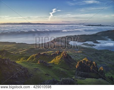 Sunrise Over Raasay Looking From The Storr Ridge