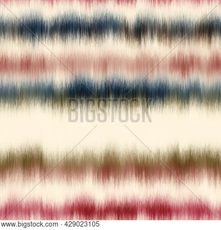 Seamless Vector Tie Dye Multicolor Bleeding Stripe Pattern For Surface Print