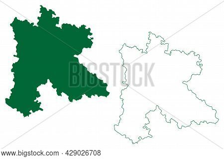 Amethi District (uttar Pradesh State, Republic Of India) Map Vector Illustration, Scribble Sketch Am