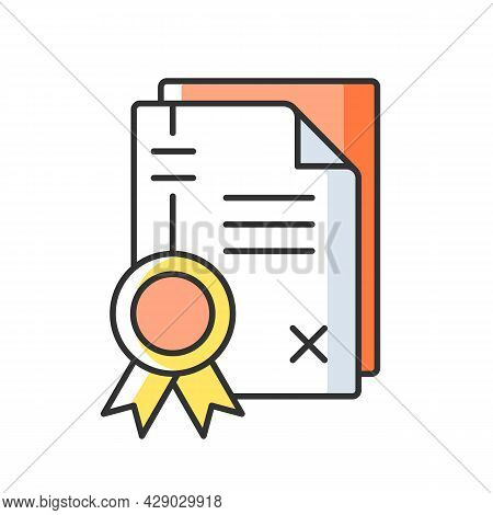 Patents Rgb Color Icon. Property Right Granting. Comprehensive Disclosure Of The Invention. Intellec