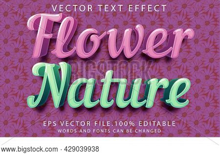 About Flower Nature Text Effects Template Graphic Premium
