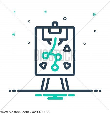 Mix Icon For Tactic Scheme Method Contrivance Decision Maneuver Plan Concept Theoretical