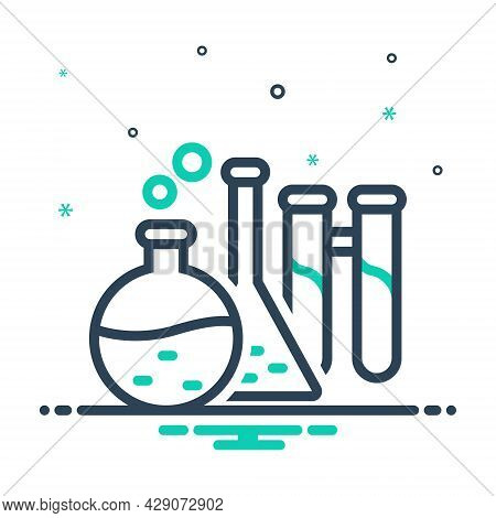 Mix Icon For Laboratory Lab Chemistry Formula Tube Beaker Chemist Patholology Pharmaceutical Testing