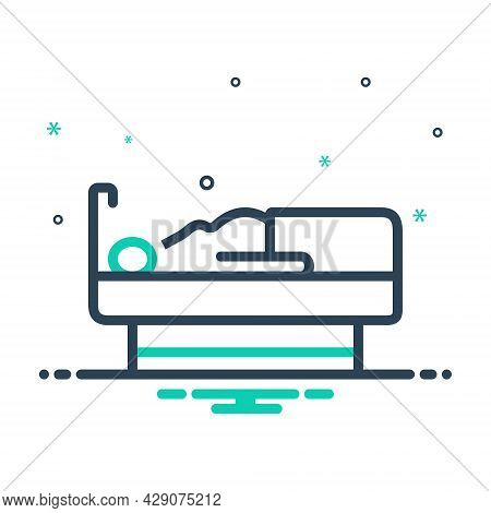 Mix Icon For Undergo Wend Elapse Pass-off  Patient Injured Medical Bed Scan