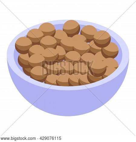 Soy Bean Bowl Icon Isometric Vector. Soybean Milk. Soya Food