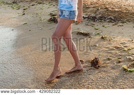 Beautiful Woman At The Beach, Summer Time, Unpersonal