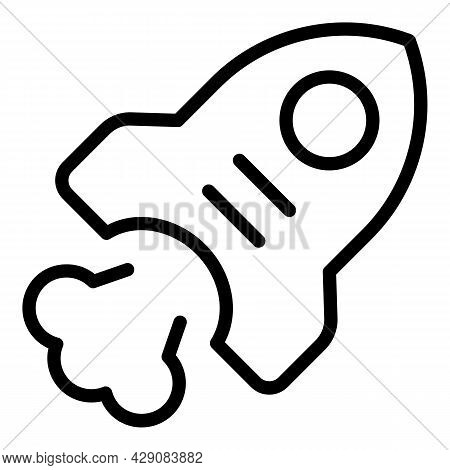 Startup Rocket Icon Outline Vector. Launch Project. New Rocketship