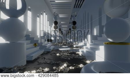 3d Illustration Background For Advertising And Wallpaper In Architecture And Building Scene. 3d Rend