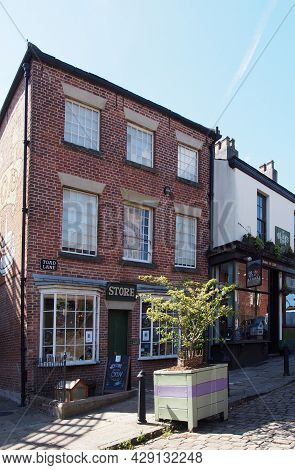 Rochdale, Greater Manchester, United Kingdom - 14 July 2021: View Of The Rochdale Pioneers Co-operat