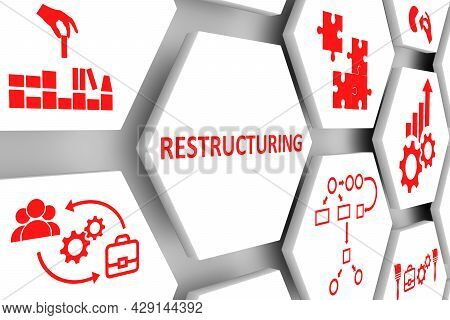 Restructuring Concept Cell Background 3d Render Illustration