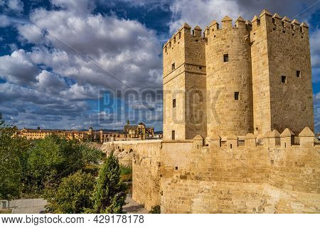 Cordoba, Spain - October 31, 2019: Calahorra Tower, Torre De La Calahorra In Cordoba, Spain. A Forti