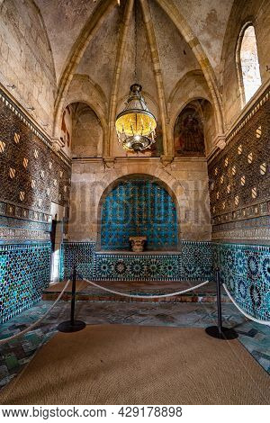 Cordoba, Spain - November 03, 2019: Inside The Mudejar Capilla San Bartolome Chapel In Cordoba, Anda