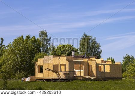 Construction Of A Block-frame House From Blocks