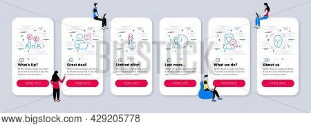 Vector Set Of People Icons Related To Moisturizing Cream, Ab Testing And Online Question Icons. Ui P