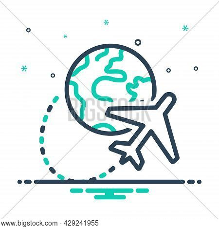 Mix Icon For Abroad Overseas Exotic External Outsider Outlandish Strange Peregrine Foreign Travel Ae