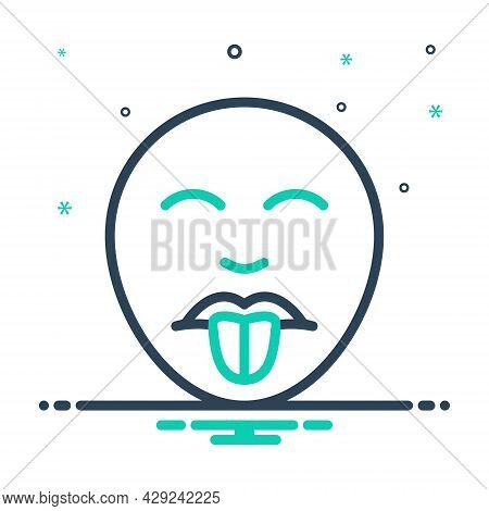 Mix Icon For Taste Relish Savor Fruition Gustation Delicious Mood Mouth Emoj