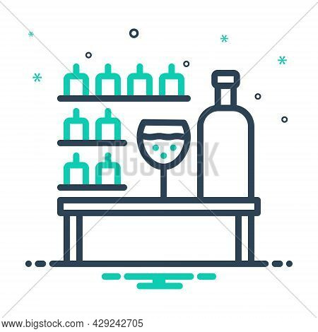 Mix Icon For Bar Tavern Pub Counter Public-drinking-house Bout Restaurant Drink Table Glass Wine