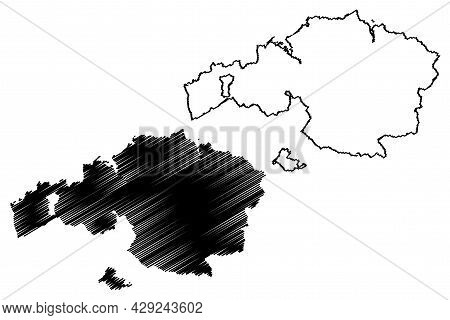 Province Of Biscay (kingdom Of Spain, Basque Autonomous Community, Basque Country) Map Vector Illust