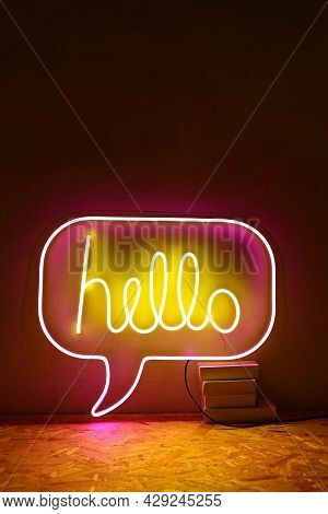 Pink And Yellow Neon Sign Chill. Trendy Style. Neon Sign. Custom Neon. Home Decor.