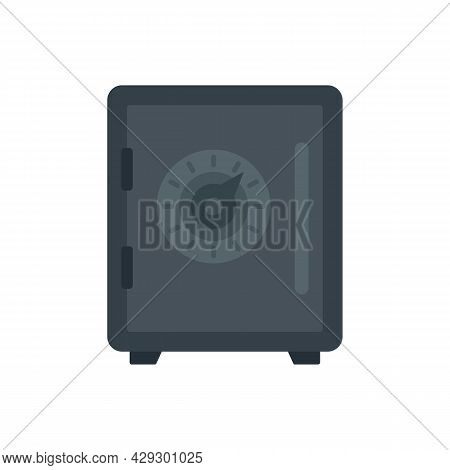 Money Loan Strongbox Icon. Flat Illustration Of Money Loan Strongbox Vector Icon Isolated On White B