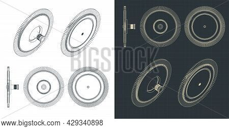 Jet Engine Turbine Drawings