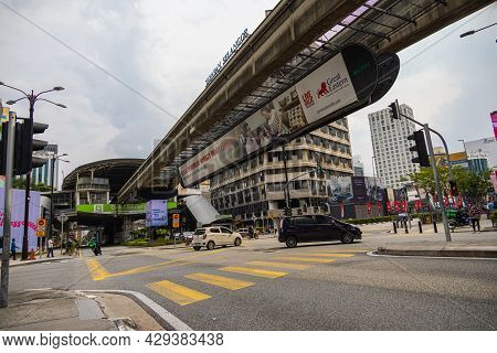 Kuala Lumpur, Malaysia - October 04, 2020: Bukit Bintang Junction In Malaysia Capitol City Kuala Lum