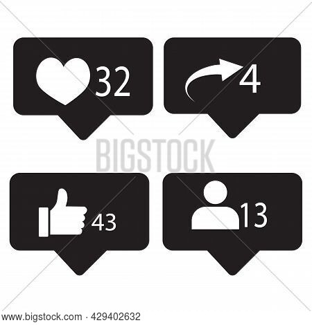 For Example, Follower Icons. Vector Illustration, Lackey