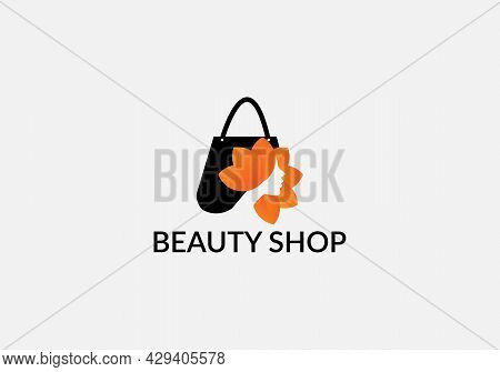 Beauty Shop Abstract Shopping Emblem Logo Design