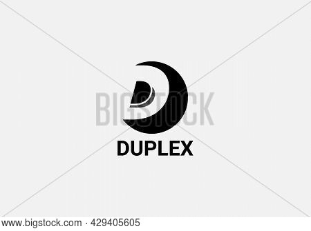 Duplex Abstract D Letter Modern 3d Lettermarks Logo Design