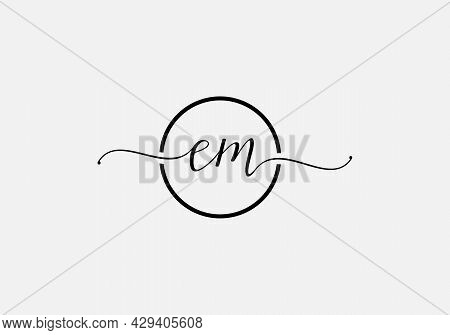 Abstract Em Letter Modern Minimalist Logo Design
