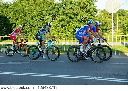 Chelm, Lubelskie, Poland - August 9, 2021: 78th Tour De Pologne, Cyclists