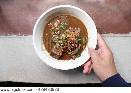 Noodles, Beef Soup Or Beef Noodles For Serve