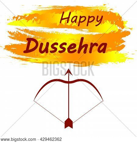 Elegant Hindu Banner Of Dussehra Festival, Vector Art Illustration.