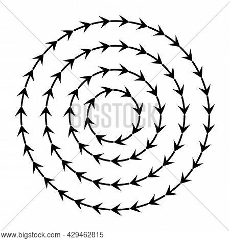 Circular Arrows. Chart Icon Vector Set. Cursor Sign. Recycle Icon. Forward Icon. Vector Illustration