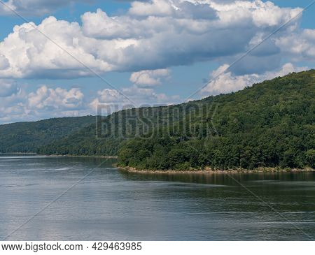 Beautiful Summer Skies Over The Allegheny Reservoir In The Allegheny National Forest In Mead Townshi