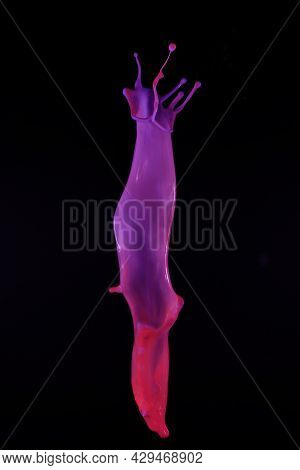 Pink Purple And Red Splash On Black Background To Layer, Composite And Blend With Your Own Product I
