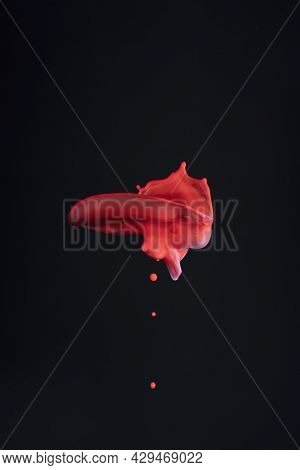 A Red Splash On A Black Background To Layer, Composite And Blend With Your Own Product Images To Add