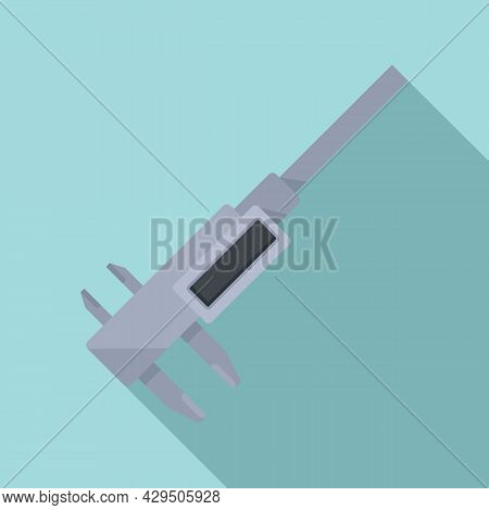 Metal Caliper Icon Flat Vector. Precision Calliper. Micrometer Tool