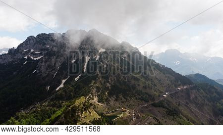 Theth National Park. Shkoder County, Albania. Landscape In The Central Part Of Albanian Alps.