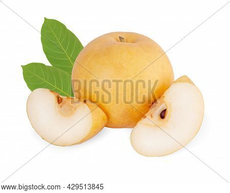 Snow Pear Or Fengsui Pear On White Background