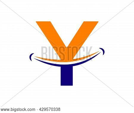 Smile Logo With Y Letter Concept. Initial Letter Y Happy Logo. Letter Y Smile Logo Concept