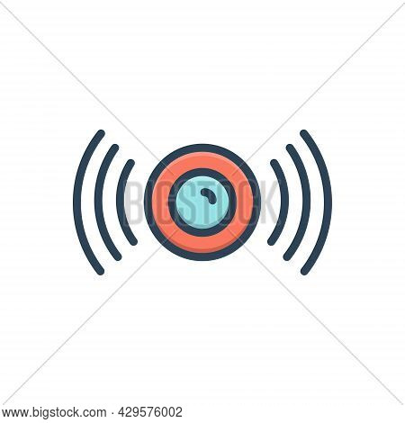 Color Illustration Icon For Photosensor Sensor Autonomous Transportation Technology Camera Applicati
