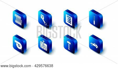 Set Engine Piston, Car Inspection, Screwdriver, Broken Car, Hammer, Gear Shifter, Automotive Turboch