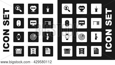 Set Push Pin, Location With Text Work, Computer Mouse, Magnifying Glass For Search People, Office De
